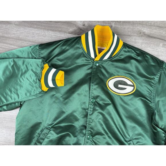 Vtg 80s 90s Starter Size Large Green Bay Packers NFL Satin Jacket Made In USA